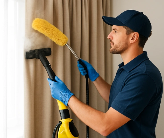 Trusted drapes cleaning technician Matty Curtain Cleaning fairfield QLD